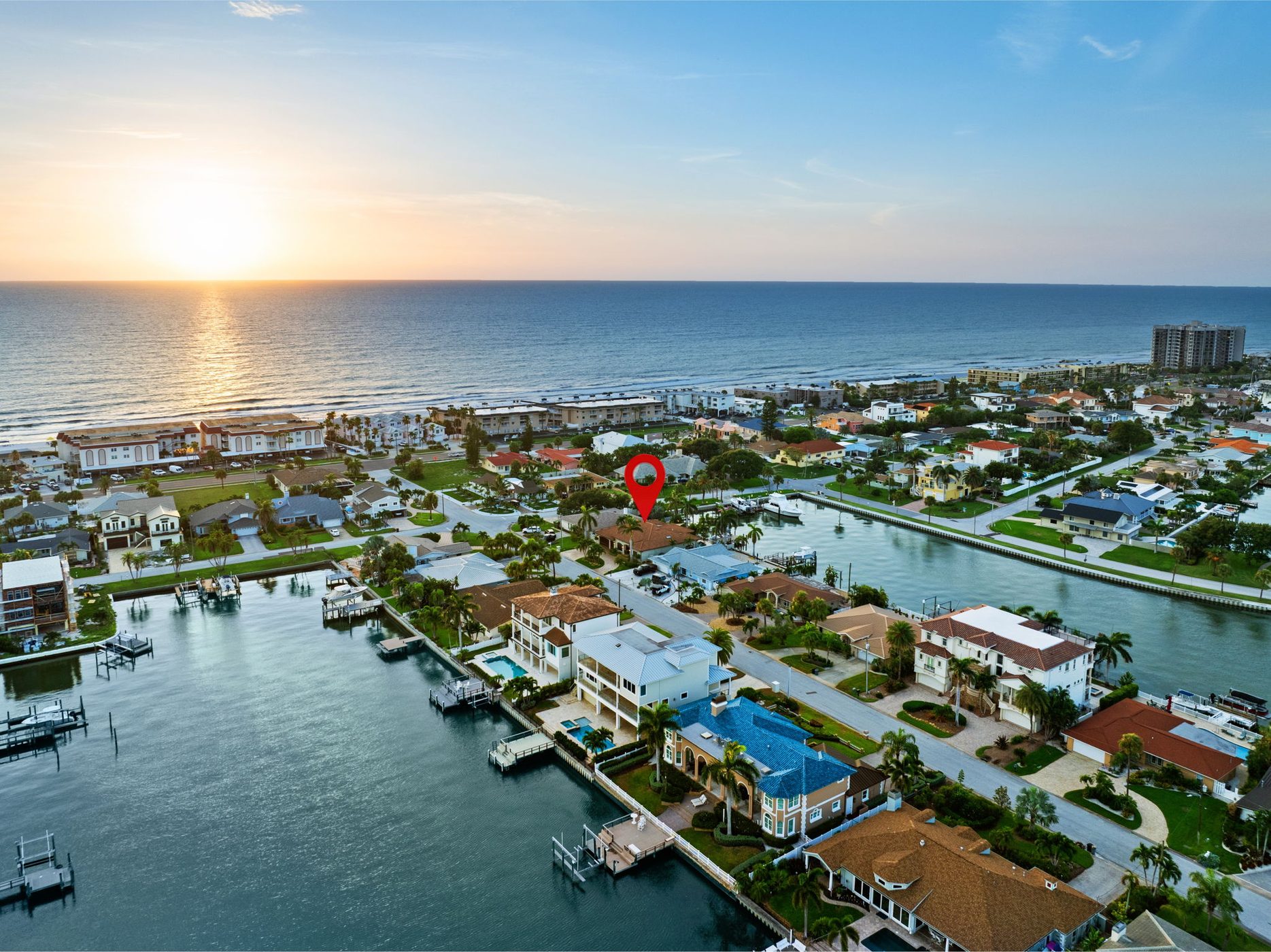Aerial of 203 Howard Drive in Belleair Beach